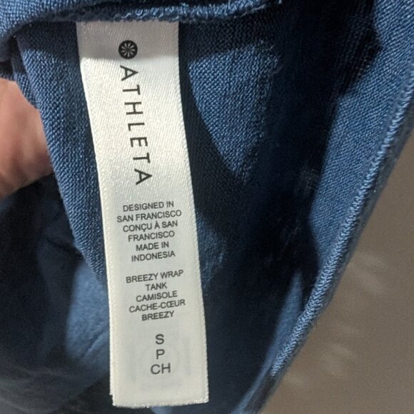 NEW! Athleta | Breezy Wrap Tank In Chrome Blue - Picture 8 of 10